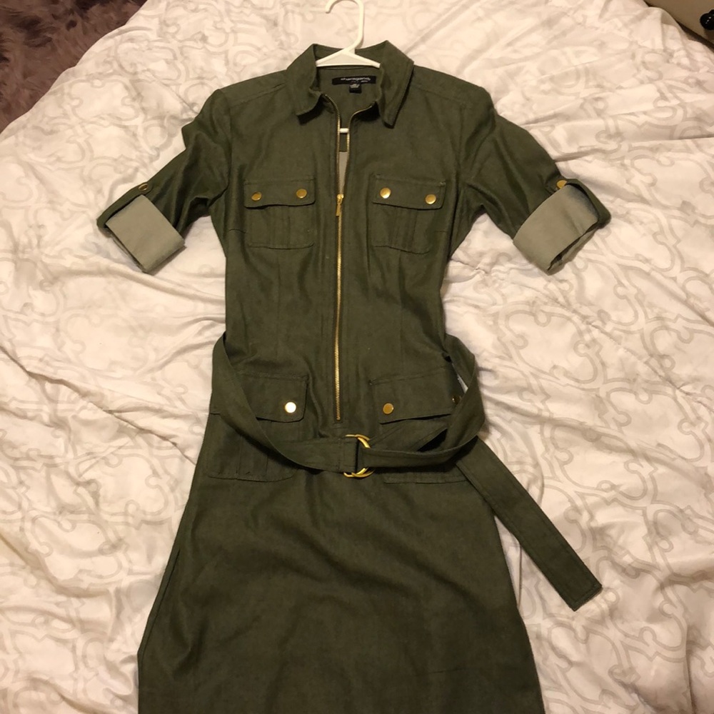 Sharagano petite cargo dress